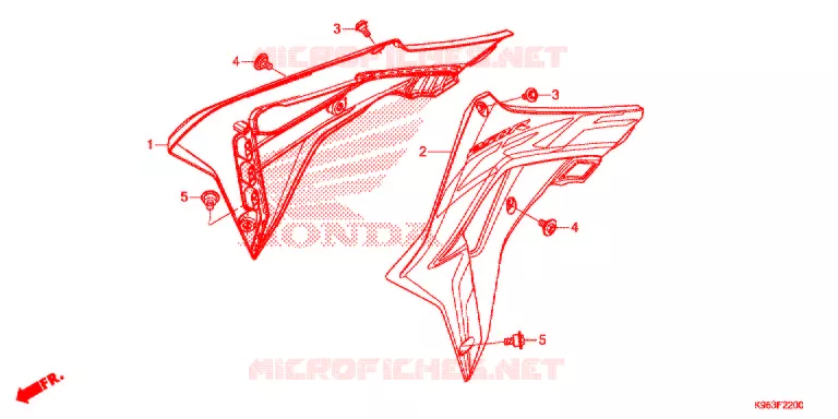 OUIES DE RADIATEUR Honda MOTO 250 CRF 2021  CRF250RM