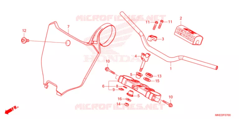 GUIDON - TE DE FOURCHE Honda MOTO 450 CRF 2021  CRF450RXM