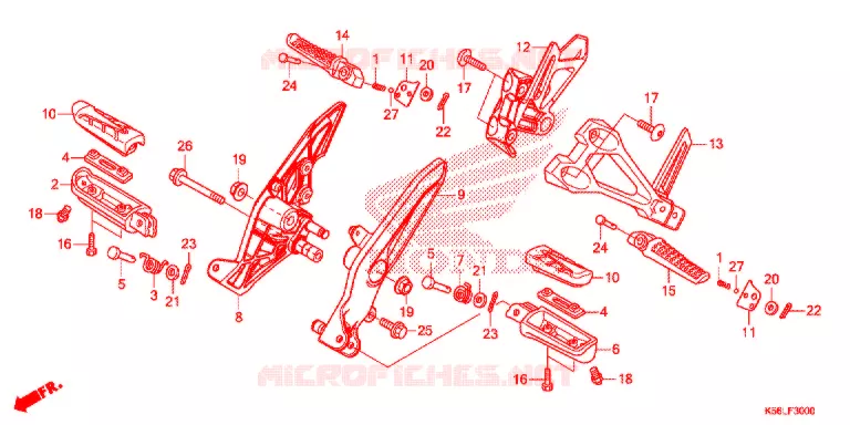 REPOSE PIED Honda SCOOTER 150 WINNER 2019  FS150FAL_V