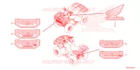 AUTOCOLLANTS pour Honda FOURTRAX 520 FOREMAN 4X4 ES PS de 2022