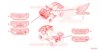AUTOCOLLANTS pour Honda FOURTRAX 520 FOREMAN 4X4 BASE de 2022