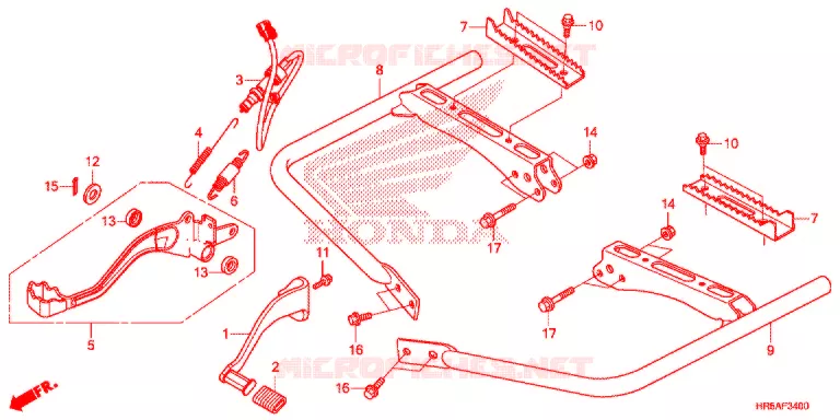 PEDALE - REPOSE PIED Honda ATV 520 FOURTRAX 2021  TRX520FM6M