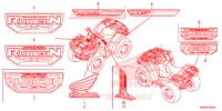AUTOCOLLANTS pour Honda FOURTRAX 520 FOREMAN RUBICON 4X4 EPS de 2021