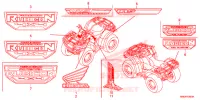 AUTOCOLLANTS pour Honda FOURTRAX 520 FOREMAN RUBICON 4X4 EPS de 2021