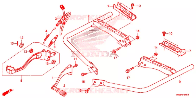 PEDALE - REPOSE PIED Honda ATV 520 FOURTRAX 2021  TRX520FM6M