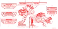 AUTOCOLLANTS pour Honda FOURTRAX 520 FOREMAN RUBICON 4X4 EPS de 2022
