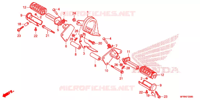 REPOSE PIED Honda MOTO 1300 VT 2022  VT1300CXAN