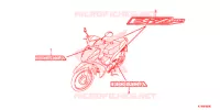 AUTOCOLLANTS pour Honda C 100 BIZ PARTIDA PE de 2015