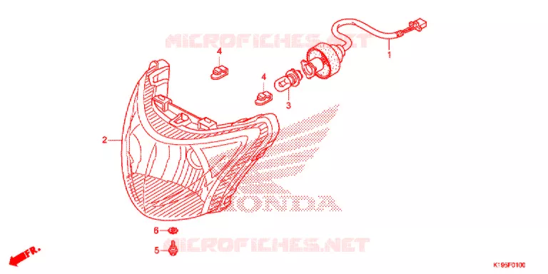 PHARE Honda MOTO 100 BIZ 2015  BC100F