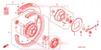 ROUE ARRIERE pour Honda BIZ 125 SOMENTE PEDAL DE PARTIDA de 2012