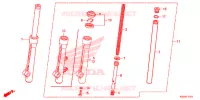 FOURCHE pour Honda BIZ 125 PARTIDA ELETRICA, RODAS RAIADAS de 2014