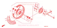 ROUE ARRIERE pour Honda CG 125 CARGO PARTIDA ELETRICA de 2010