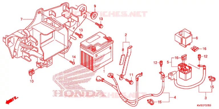 BATTERIE Honda MOTO 150 CG 2015  CG150ESDF