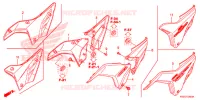 COUVERCLES LATERAUX pour Honda CG 150 FAN PARTIDA ELETRICA de 2015