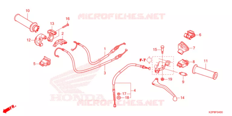 LEVIER DE GUIDON - CABLE - COMMODO Honda MOTO 150 RS 2021  FS150FAN