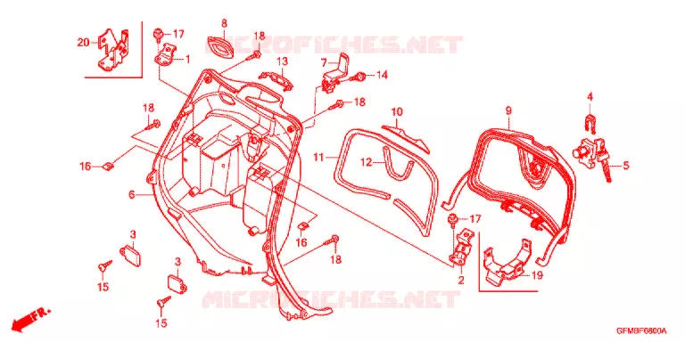 PROTEGE JAMBES Honda SCOOTER 110 LEAD 2012  NHX110C