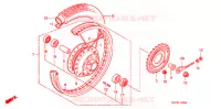 ROUE ARRIERE pour Honda POP 100 4BR de 2011