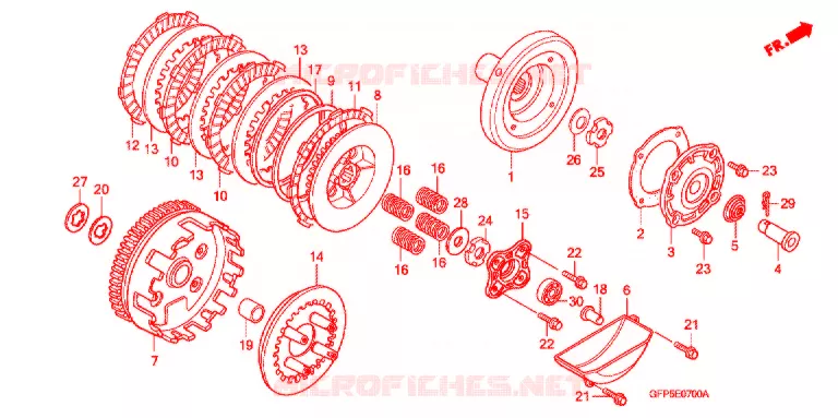 EMBRAYAGE Honda MOTO 100 POP 2013  RF100D