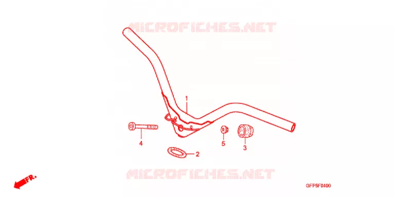 GUIDON Honda MOTO 100 POP 2014  RF100E