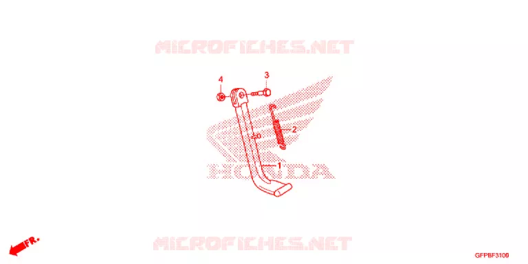 BEQUILLE Honda MOTO 100 POP 2015  RF100F