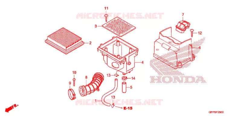 FILTRE A AIR Honda MOTO 100 POP 2015  RF100F