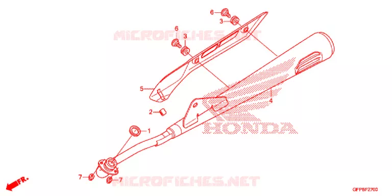 SILENCIEUX D'ECHAPPEMENT Honda MOTO 100 POP 2015  RF100F