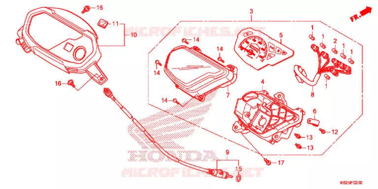COMPTEUR Honda MOTO 110 POP 2016  RF110G
