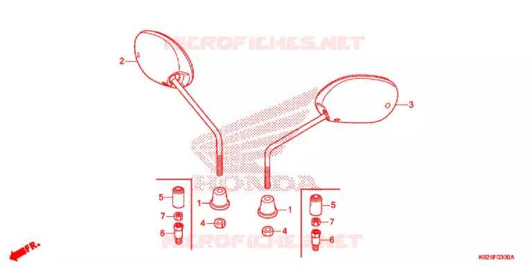 RETROVISEUR Honda MOTO 110 POP 2016  RF110G