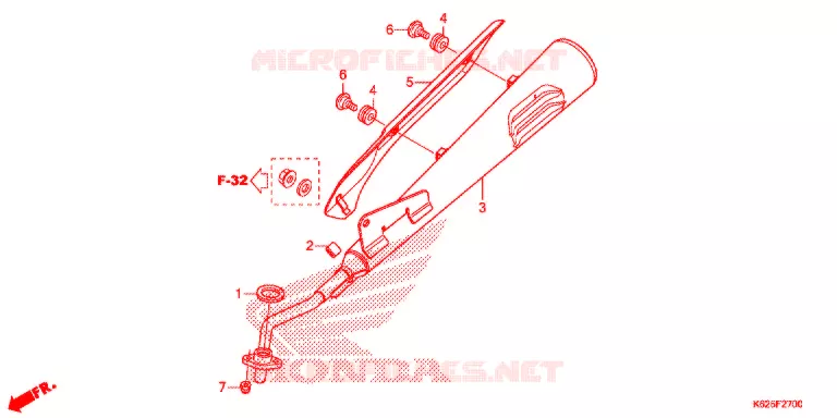 SILENCIEUX D'ECHAPPEMENT Honda MOTO 110 POP 2016  RF110G