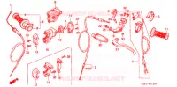 LEVIER DE GUIDON   CABLE   COMMODO pour Honda CR 125 R de 1992