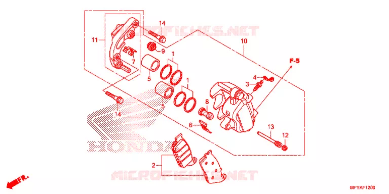 ETRIER DE FREIN AVANT Honda MOTO 1300 VT 2012  VT1300CSC