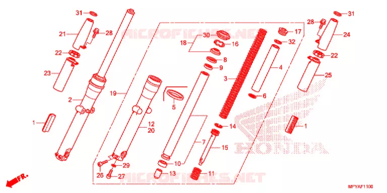 FOURCHE Honda MOTO 1300 VT 2012  VT1300CSC