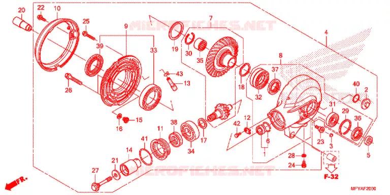 COUPLE CONIQUE Honda MOTO 1300 VT 2012  VT1300CSC