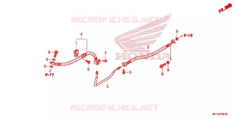 DURITES DE FREIN Honda MOTO 1300 VT 2012  VT1300CSC