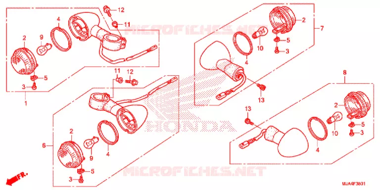 CLIGNOTANT Honda MOTO 750 SHADOW 2012  VT750C2C