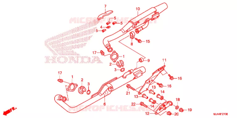 SILENCIEUX D'ECHAPPEMENT Honda MOTO 750 SHADOW 2012  VT750C2C