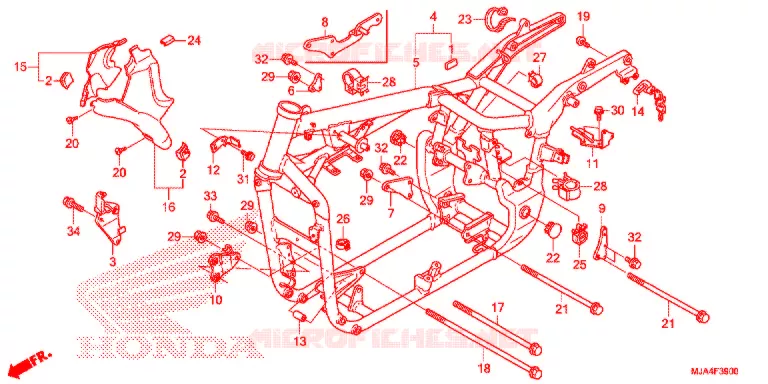 CADRE Honda MOTO 750 SHADOW 2012  VT750C2FC