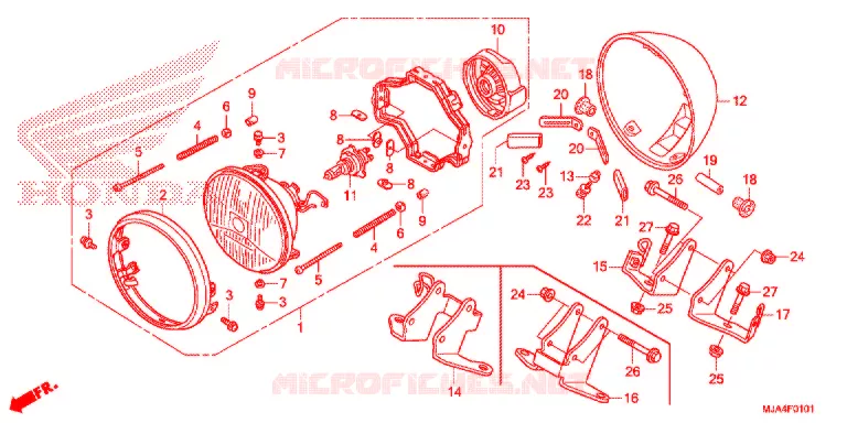 PHARE Honda MOTO 750 SHADOW 2012  VT750C2FC