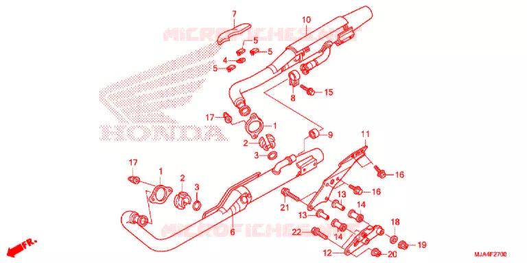 SILENCIEUX D'ECHAPPEMENT Honda MOTO 750 SHADOW 2012  VT750C2FC