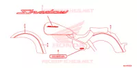 AUTOCOLLANTS pour Honda SHADOW VT 750 AERO ABS de 2012