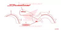 AUTOCOLLANTS pour Honda SHADOW VT 750 AERO ABS de 2012
