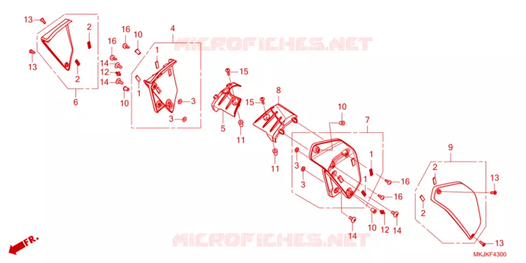 OUIES DE RADIATEUR Honda MOTO 1000 CB 2022  CB1000RAM_BE