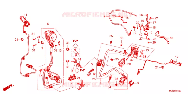 LEVIER DE GUIDON - CABLE - COMMODO Honda MOTO 1100 AFRICA-TWIN 2024  CRF1100ALN