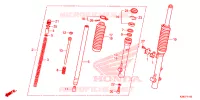 FOURCHE pour Honda CRF 125 F GRANDES ROUES de 2024