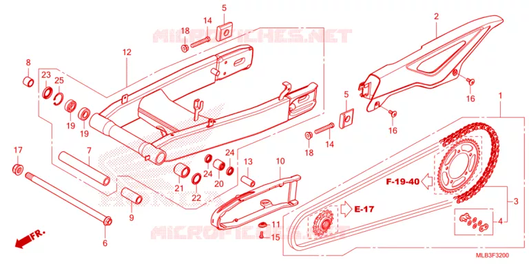 BRAS OSCILLANT Honda MOTO 750 HORNET 2023  CB750AP