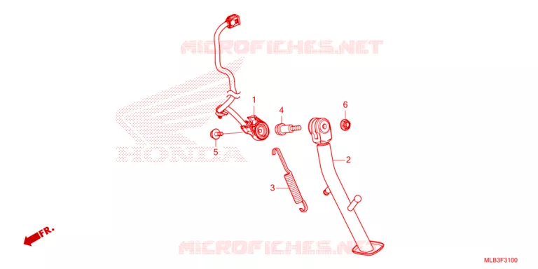 BEQUILLE LATERALE Honda MOTO 750 HORNET 2023  CB750AP