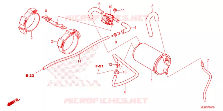 SYSTÈME DE RECYCLAGE DES GAZ Honda MOTO 750 HORNET 2023  CB750AP