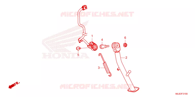 BEQUILLE LATERALE Honda MOTO 750 HORNET 2024  CB750AP