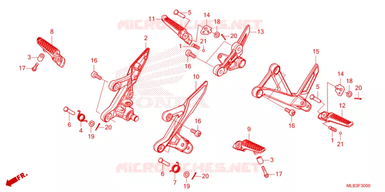 REPOSE PIED Honda MOTO 750 HORNET 2023  CB750AP