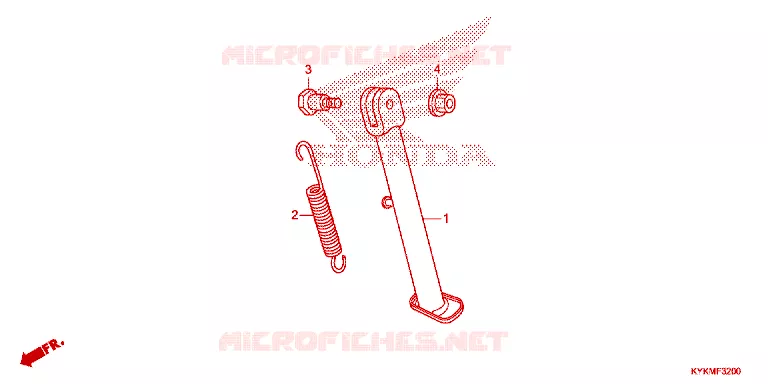 BEQUILLE Honda MOTO 110 CRF 2023  CRF110FP
